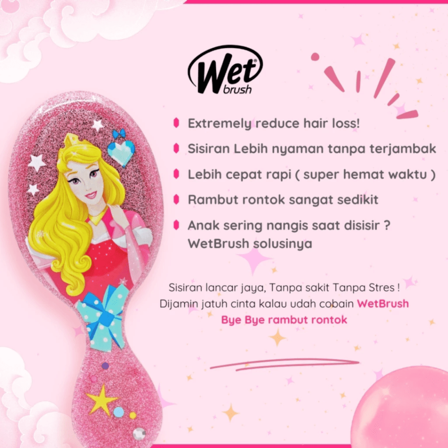 The Wet Brush Mini Disney Glitter Ball Belle