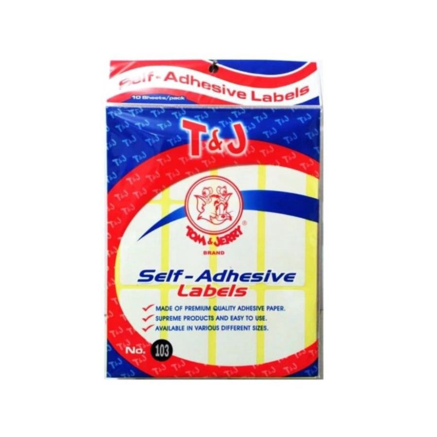 Tom & Jerry Label No.103 Putih 10 Lembar 1pack