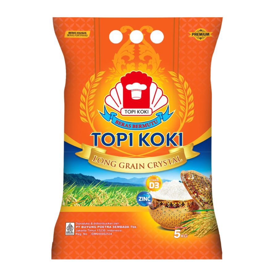 Topi Koki Long Grain Crystal Beras Khusus 5kg
