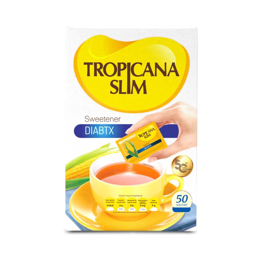 Tropicana Slim Sweetener Diabetics 50 sachets x 1.8gr 90gram