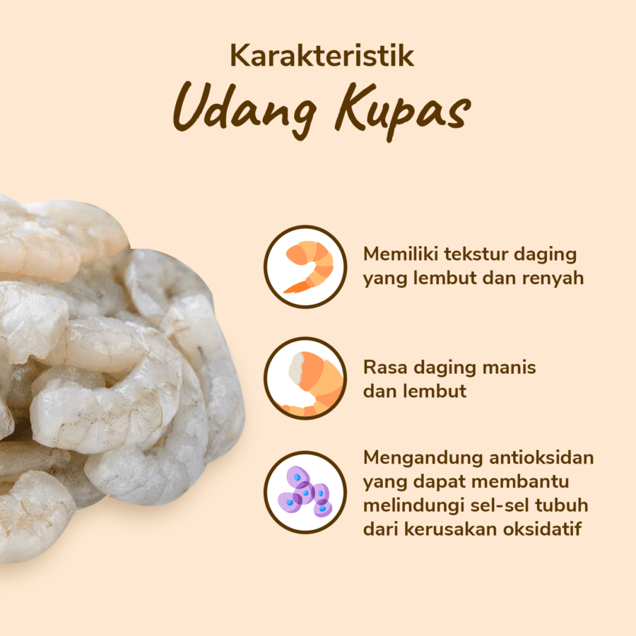 Udang Kupas Vanamei Size L Astro Farm 500gram