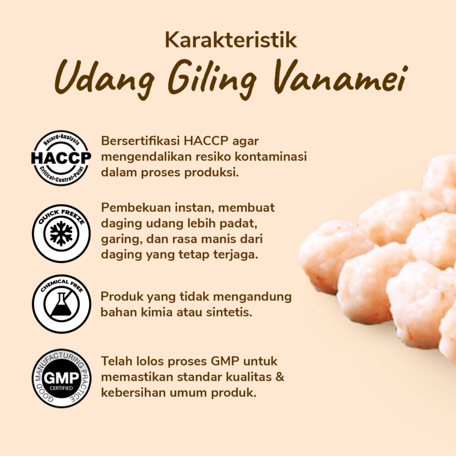 Udang Vanamei Giling Halus Premium Java Sea x Astro Farm 200gram
