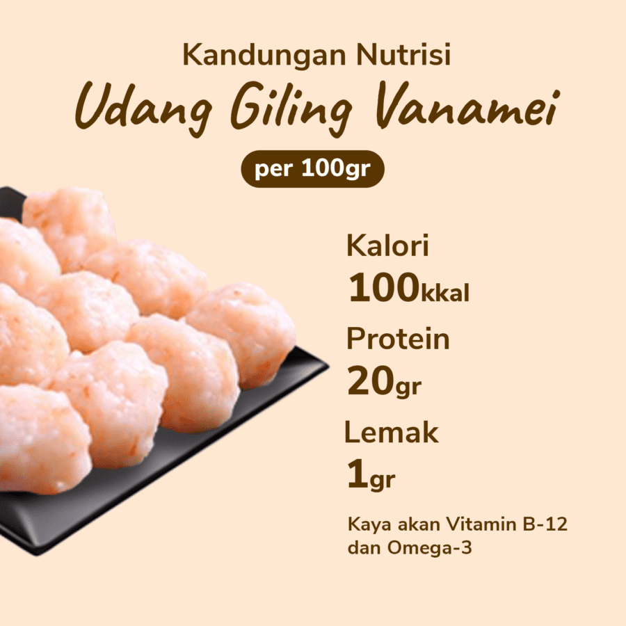 Udang Vanamei Giling Halus Premium Java Sea x Astro Farm 200gram