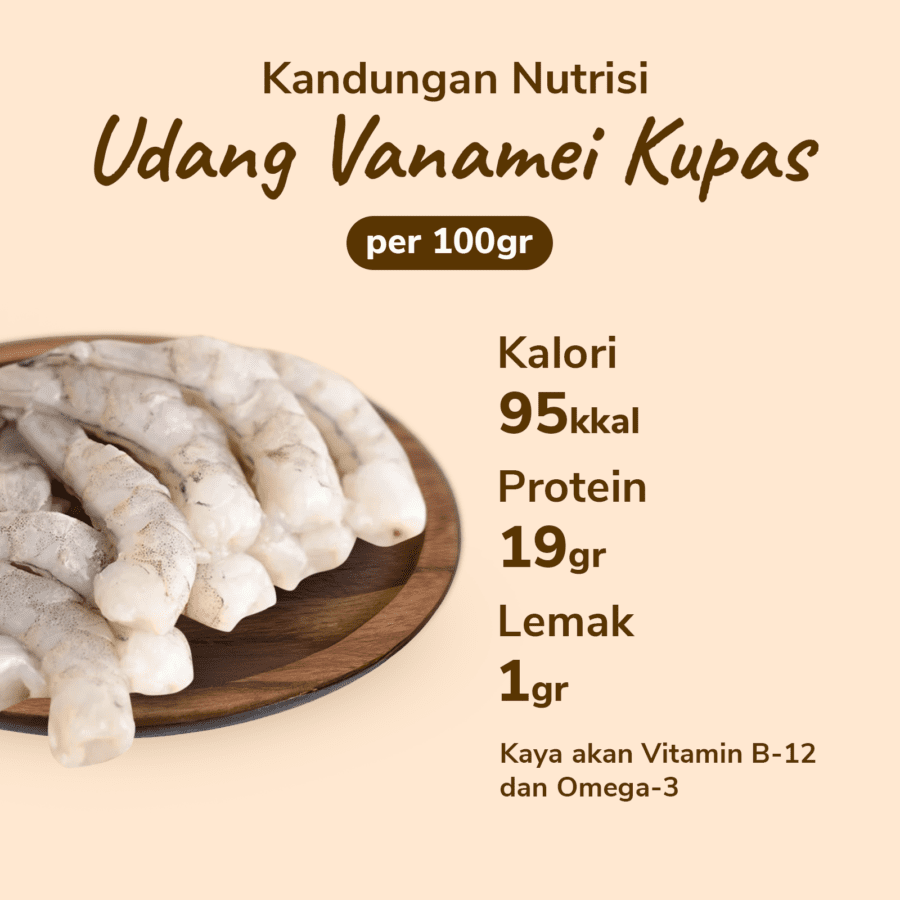 Udang Vanamei Kupas PUD V 60/70 Java Sea x Astro Farm 200gram