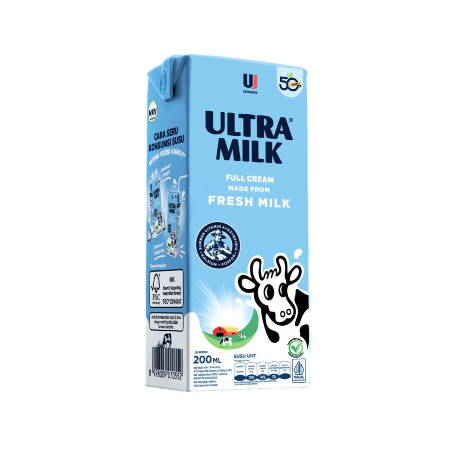 Ultra Milk Full Cream Susu UHT