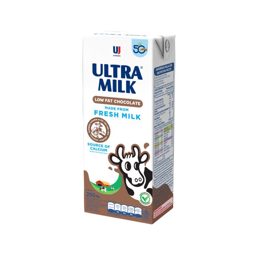 Ultra Milk Low Fat Chocolate Susu UHT 250ml