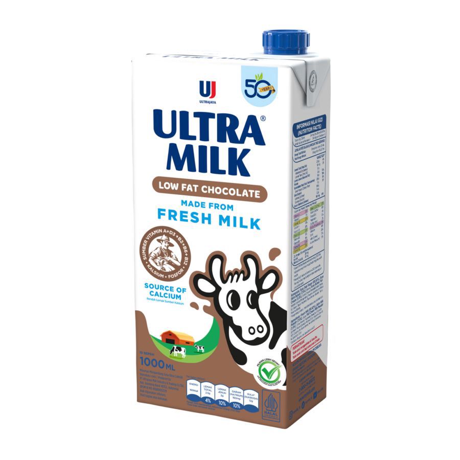 Ultra Milk Low Fat Chocolate Susu UHT