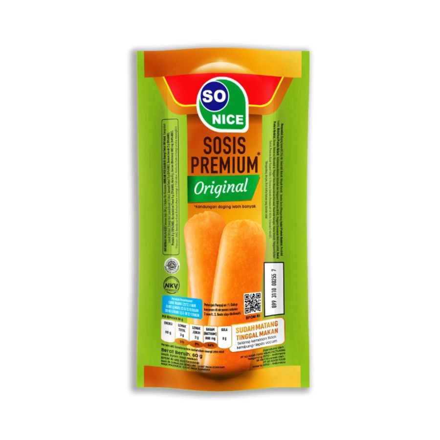 So Nice Sosis Premium Original 60gram