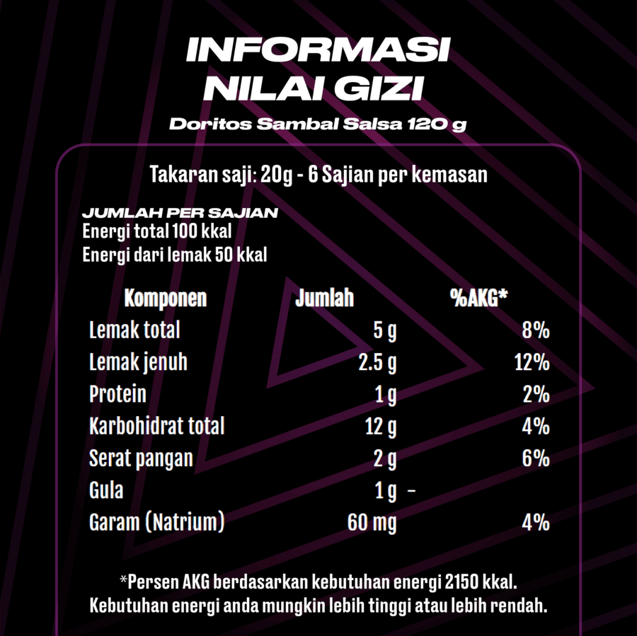 Doritos Tortilla Chip Makanan Ringan Rasa Sambal Salsa 120gram