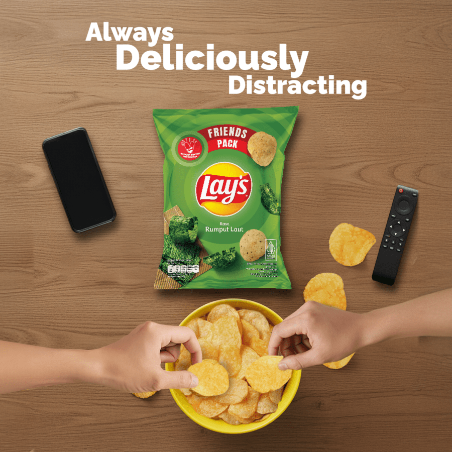 Lay's Keripik Kentang Rasa Rumput Laut Big Pack 105gram