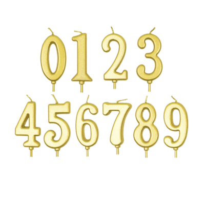 Lilin Ulang Tahun Gold Angka 5