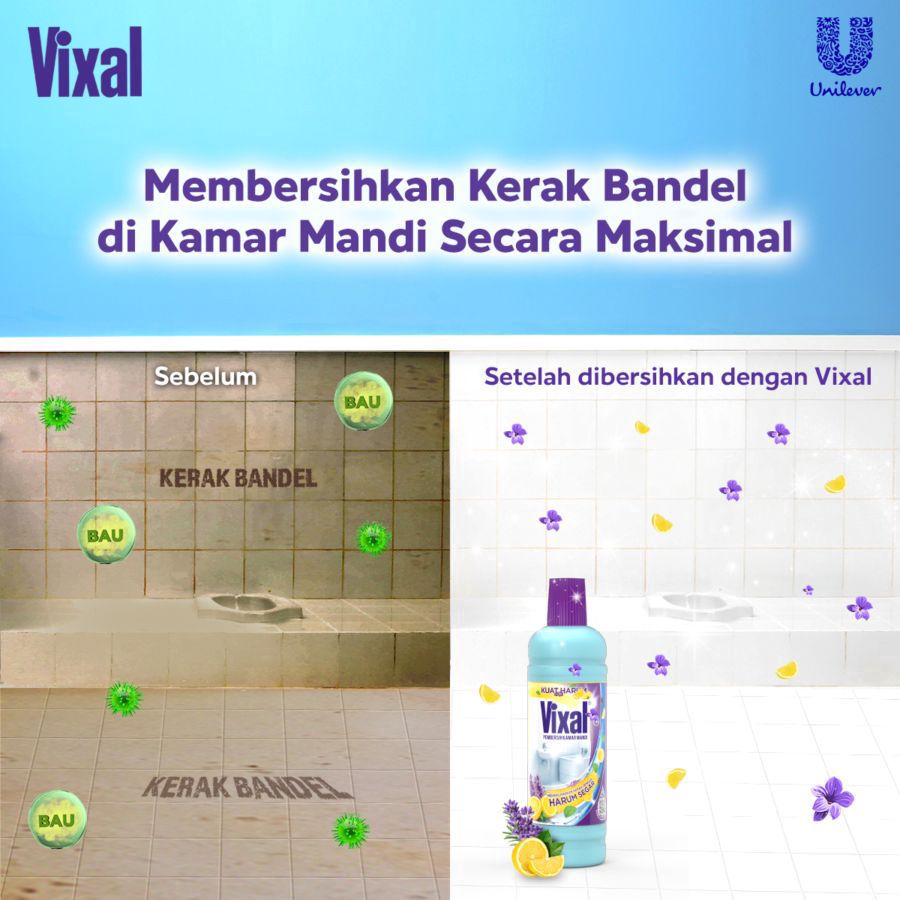 Vixal Kuat Harum Pembersih Kamar Mandi 700gram