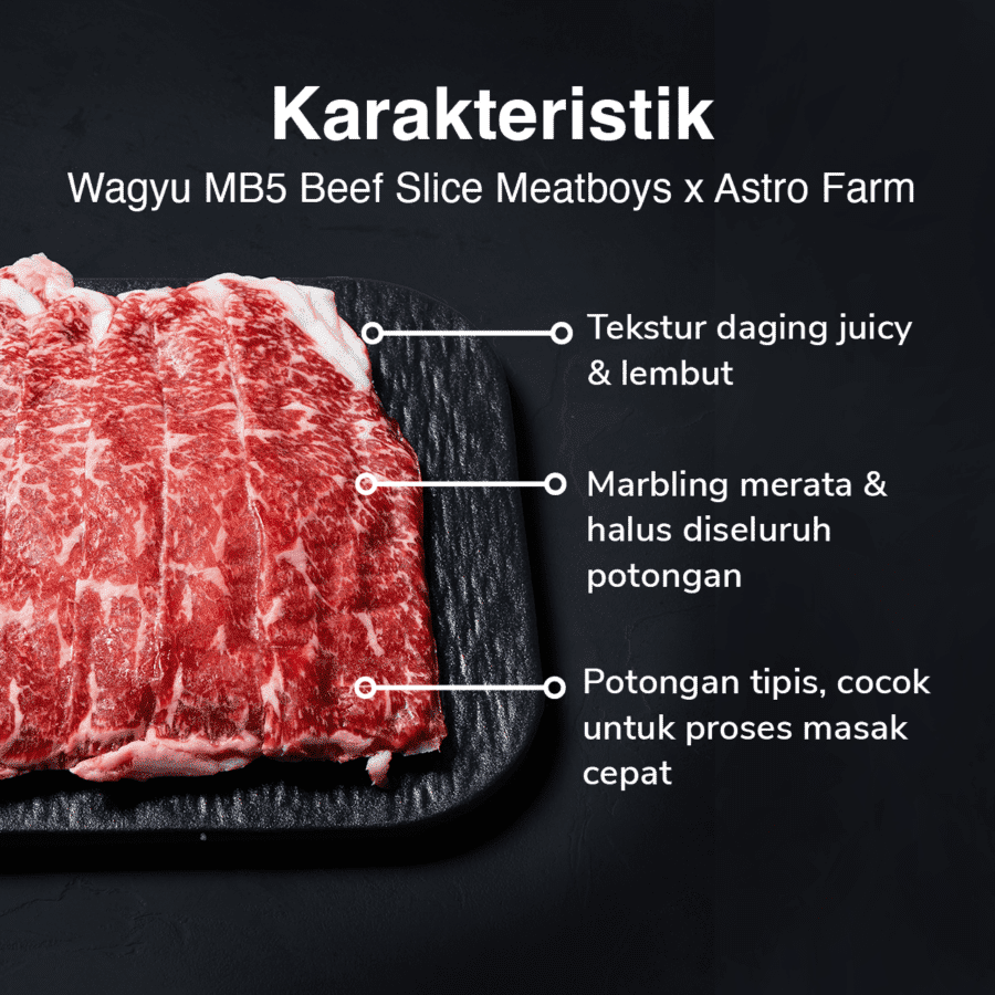 Wagyu MB5 Beef Slice Meatboys x Astro Farm 300gram