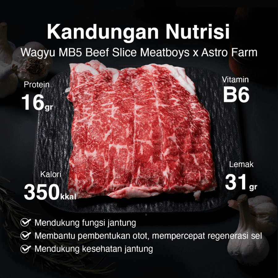 Wagyu MB5 Beef Slice Meatboys x Astro Farm 300gram