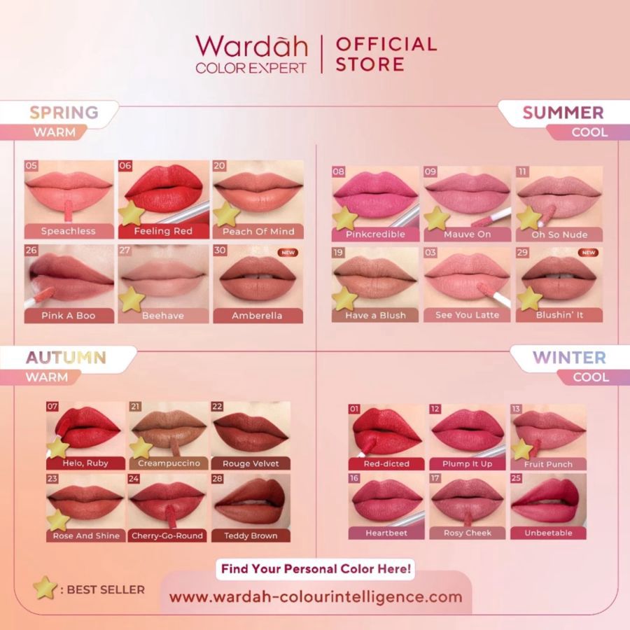 Wardah Matte 13 Fruit Punch Lip Cream 4gram