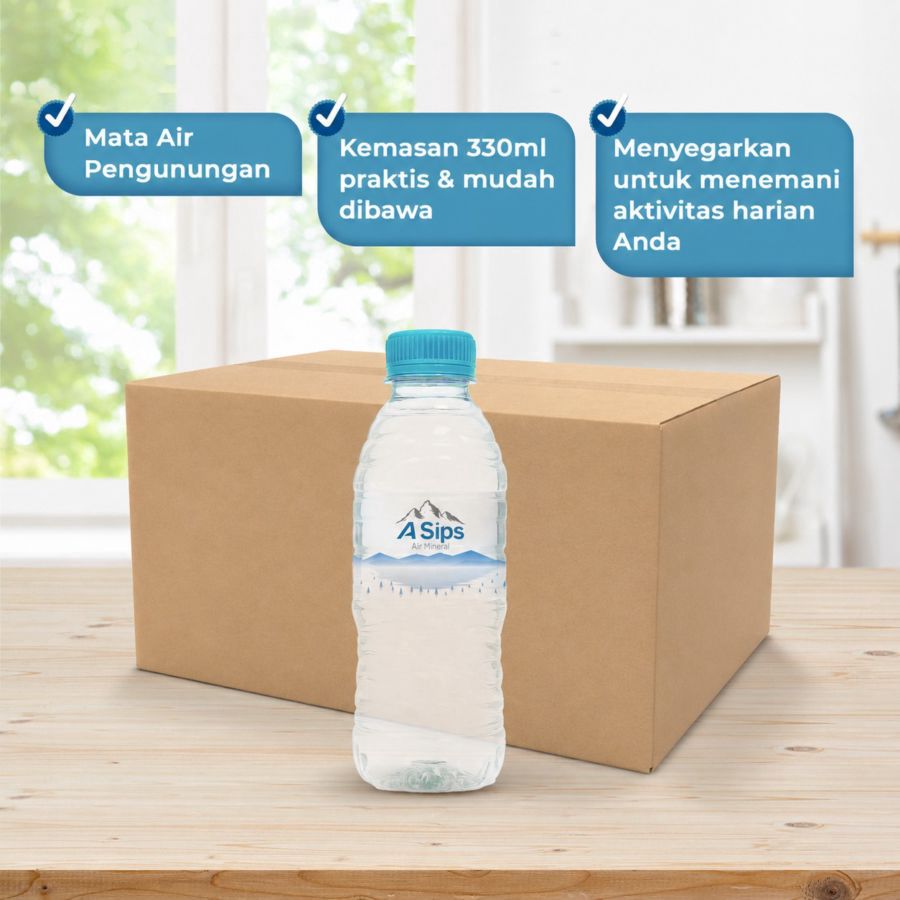 Air Mineral ASips Dus 330ml 24pcs