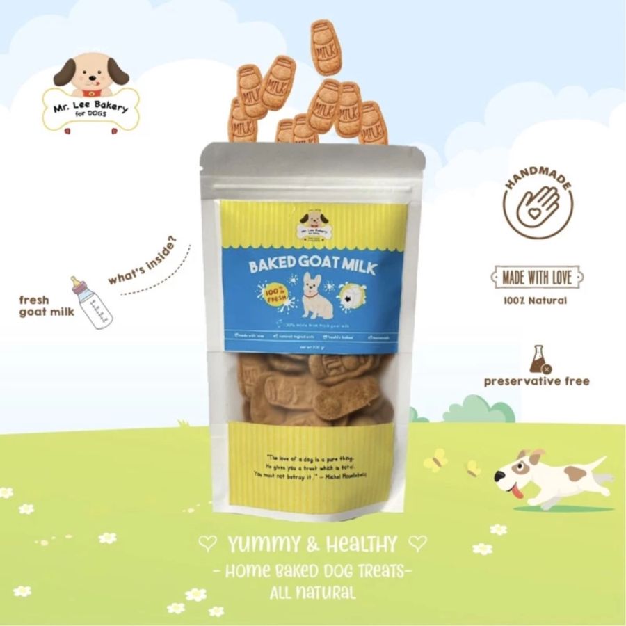 Mr Lee Bakery Baked Goat Milk Biscuit Snack Anjing 100gram