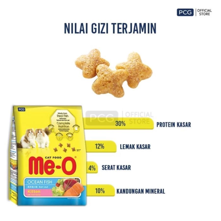 Me-O Ocean Fish Kitten Makanan Kucing Kering 400gram