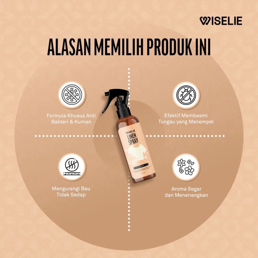 Wiselie Linen Spray Cotton Fresh Pengharum Ruangan 250ml