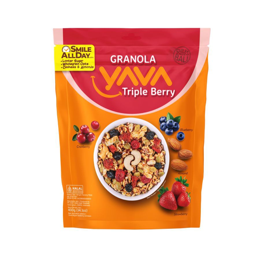 Yava Granola Triple Berry 400gram