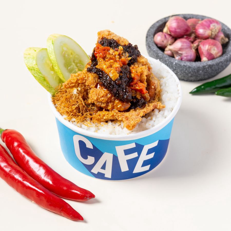 Rice Bowl Kulit Ayam Crispy Bumbu Madura