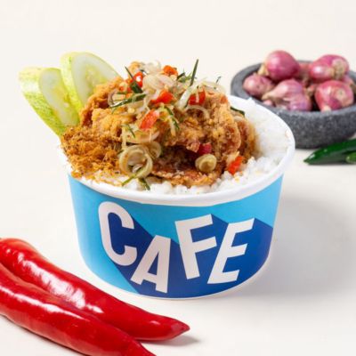 Rice Bowl Kulit Ayam Crispy Sambal Matah