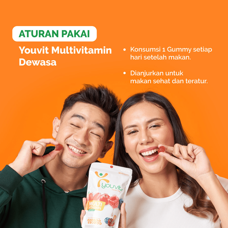 Youvit Multivitamin Dewasa isi 7 Gummies Multivitamin & Mineral