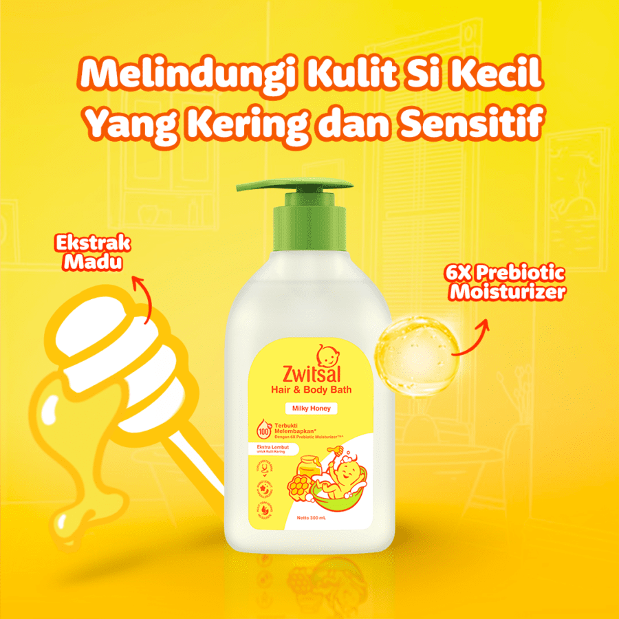 Zwitsal Natural Rich Honey Baby Bath 300 ml 300ml