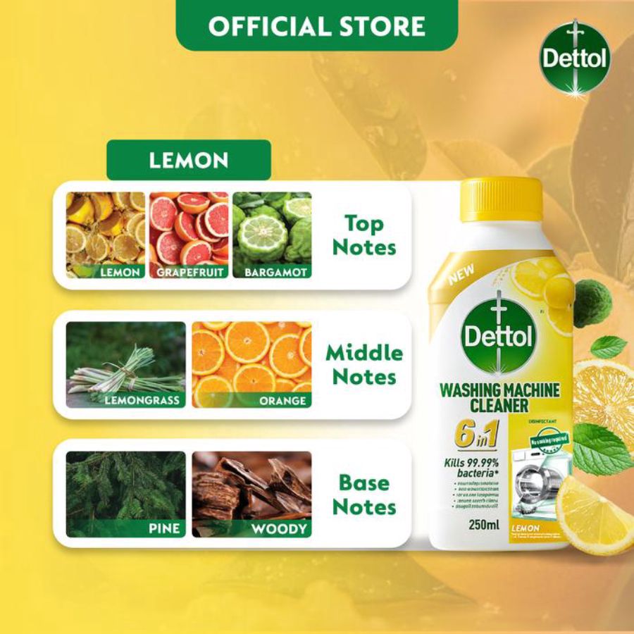 Dettol Washing Machine Cleaner Lemon 250ml