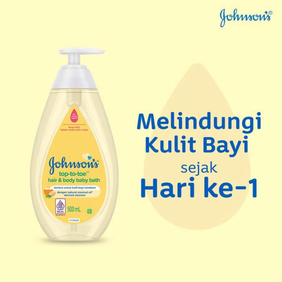 Johnson's Top to Toe Hair & Body Baby Bath 375ml