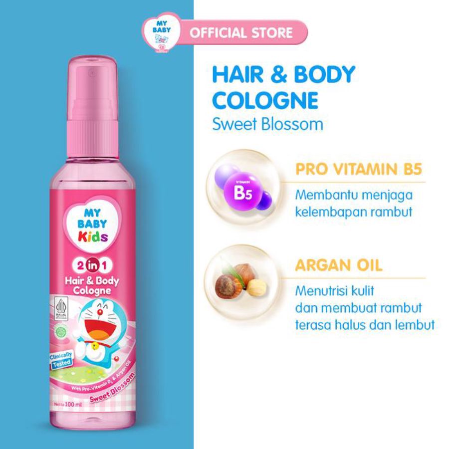 My Baby Kids 2 in 1 Hair & Body Cologne Sweet Blossom 100ml