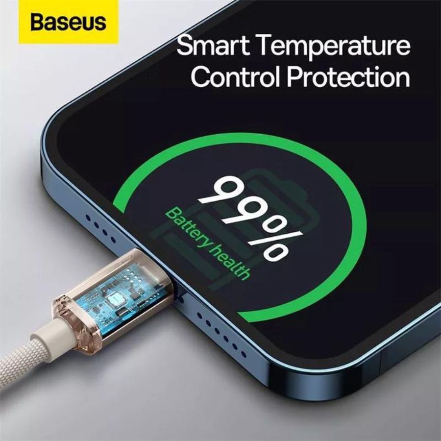 Baseus Crystal Shine Series Fast Charging Data Cable USB Type C to Lightning 20 Watt 2 M Black 1pcs