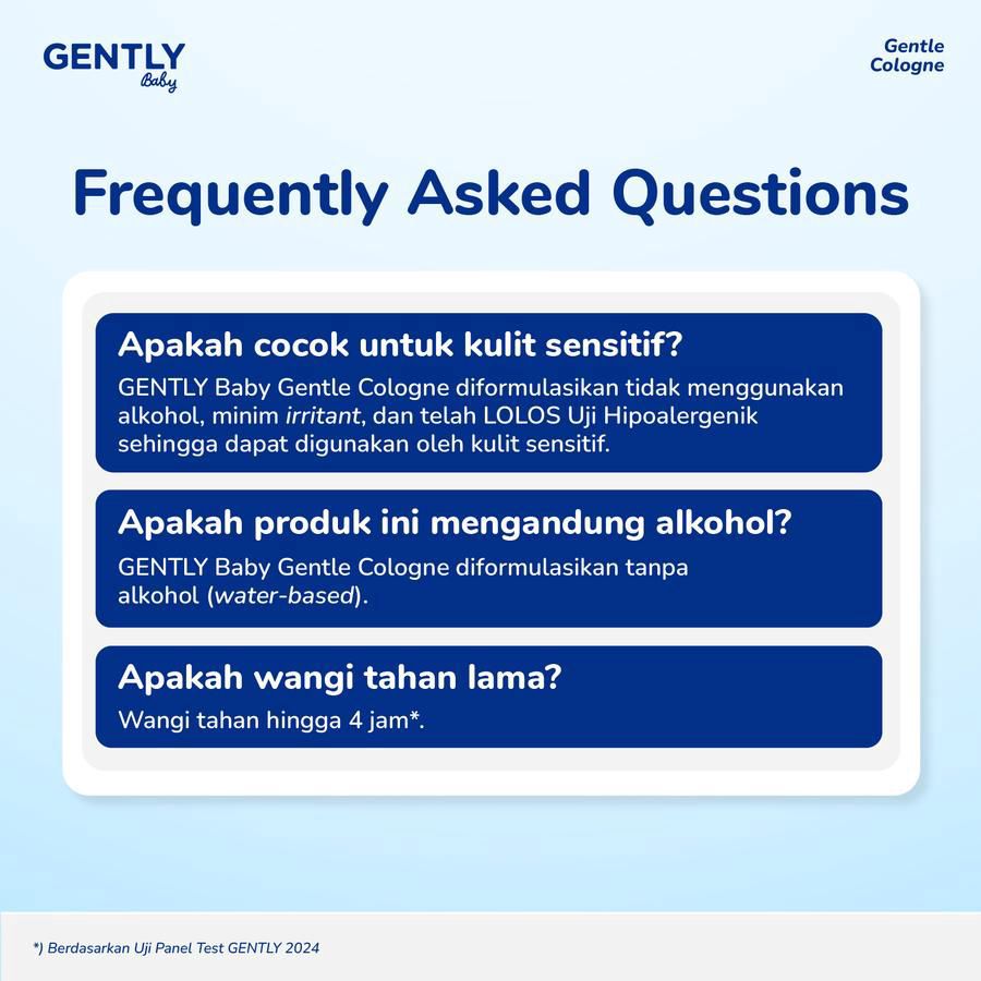 Gently Baby Gentle Cologne Soft Powdery Perawatan Bayi 100ml