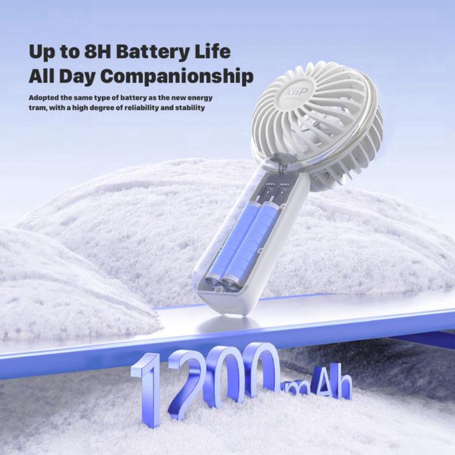 KiiP Portable Handheld Mini Fan FAN02 Blue 1pcs