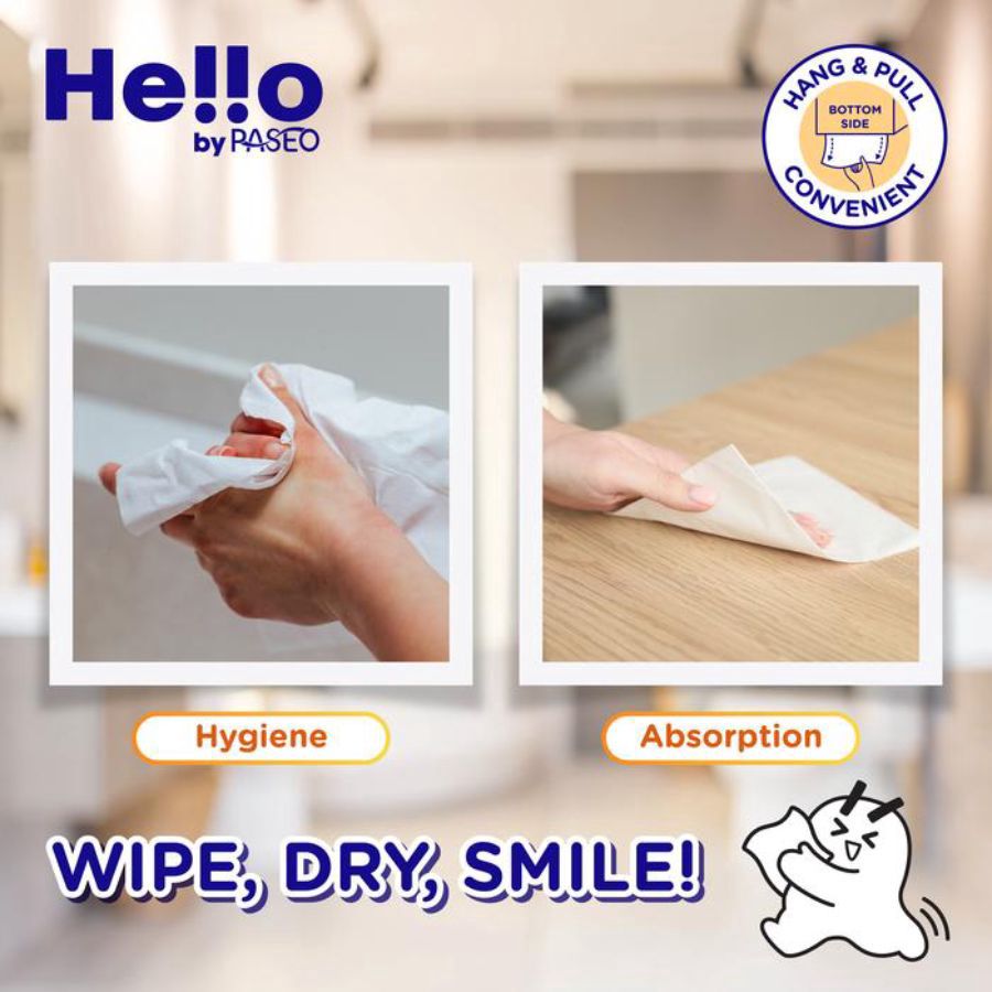 Paseo Hello Hanging Hand Towel Tisu Tangan 600sheets