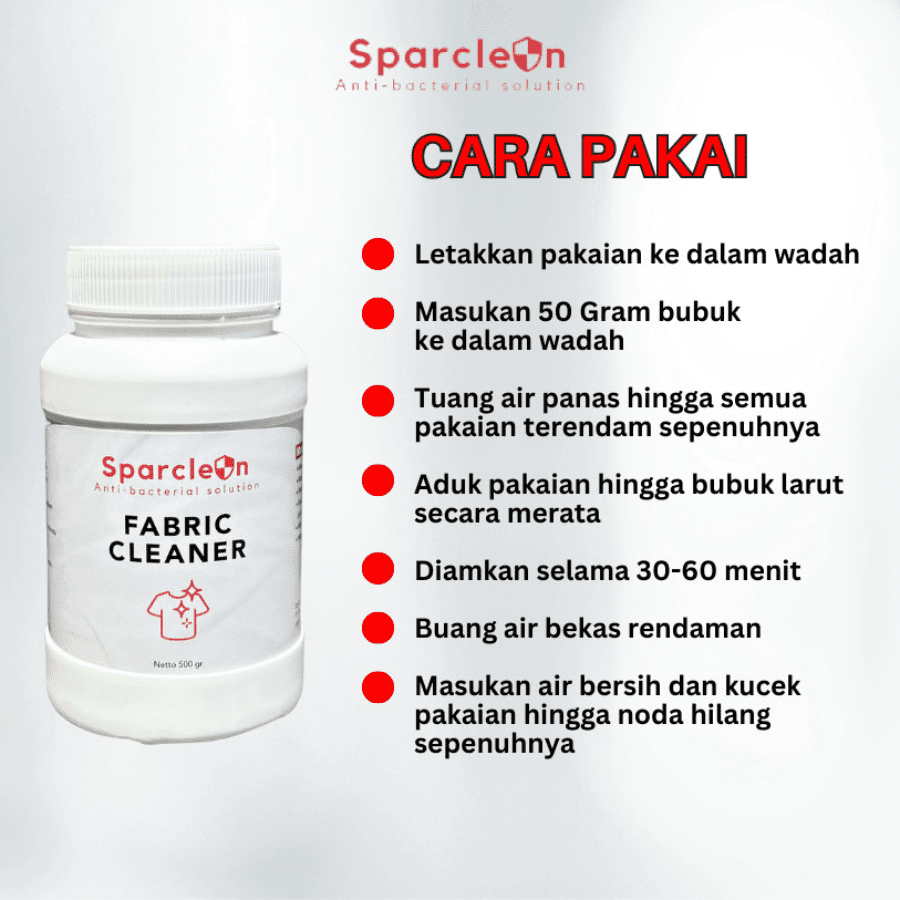 Sparclean Fabric Cleaner/Pembersih Noda Baju Pakaian 500gram 500gram