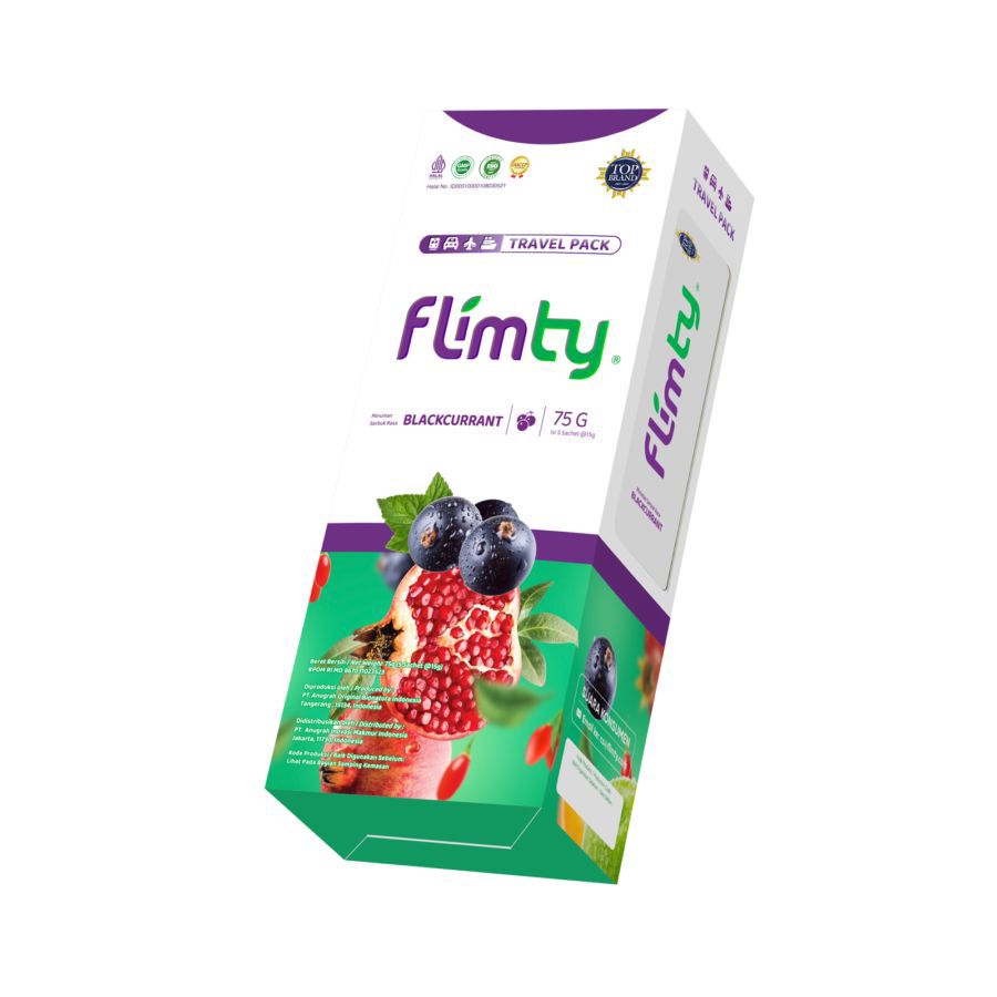 Flimty Fiber Blackcurrant Minuman Tinggi Serat 5sachets