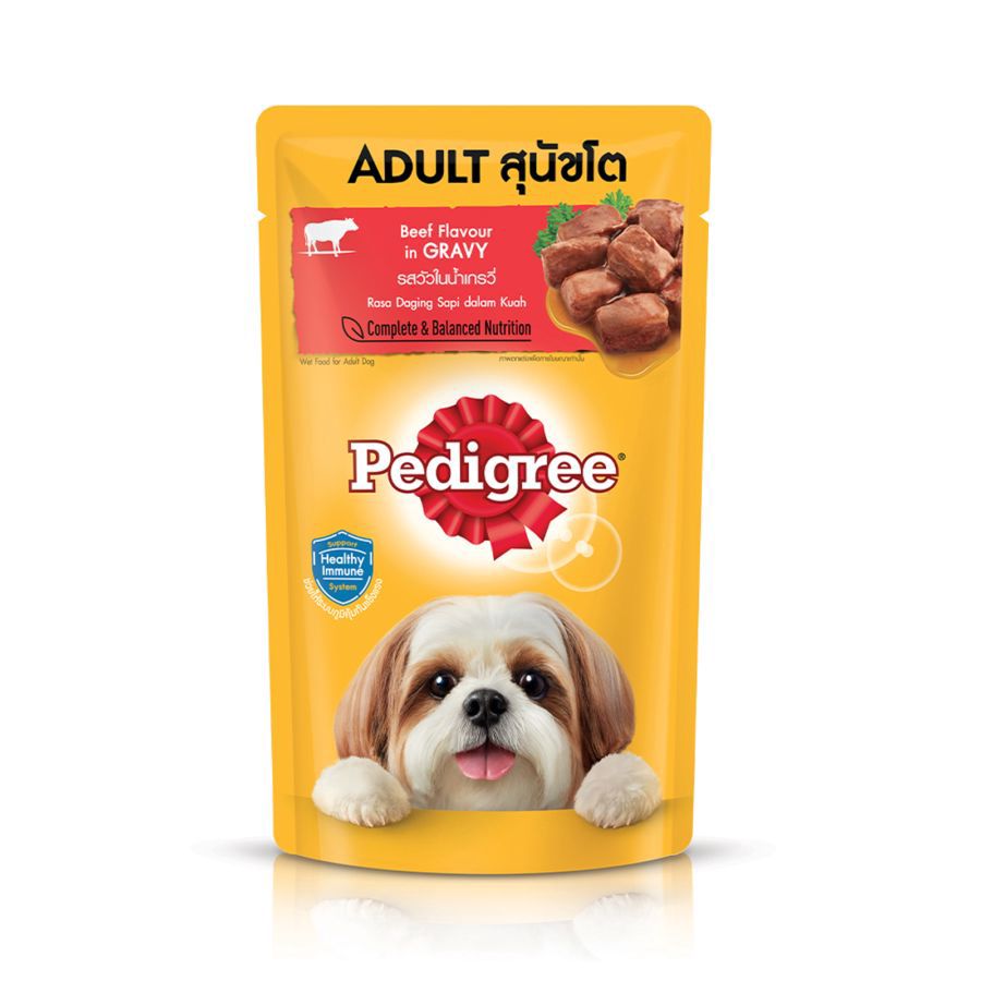 Pedigree Beef in Gravy Adult Makanan Anjing Pouch 130gram