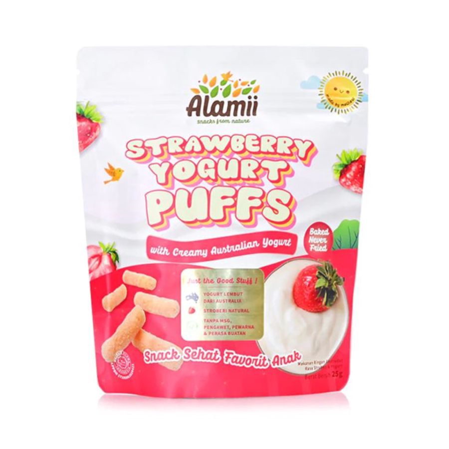 Alamii Strawberry Yogurt Puffs Snack Bayi