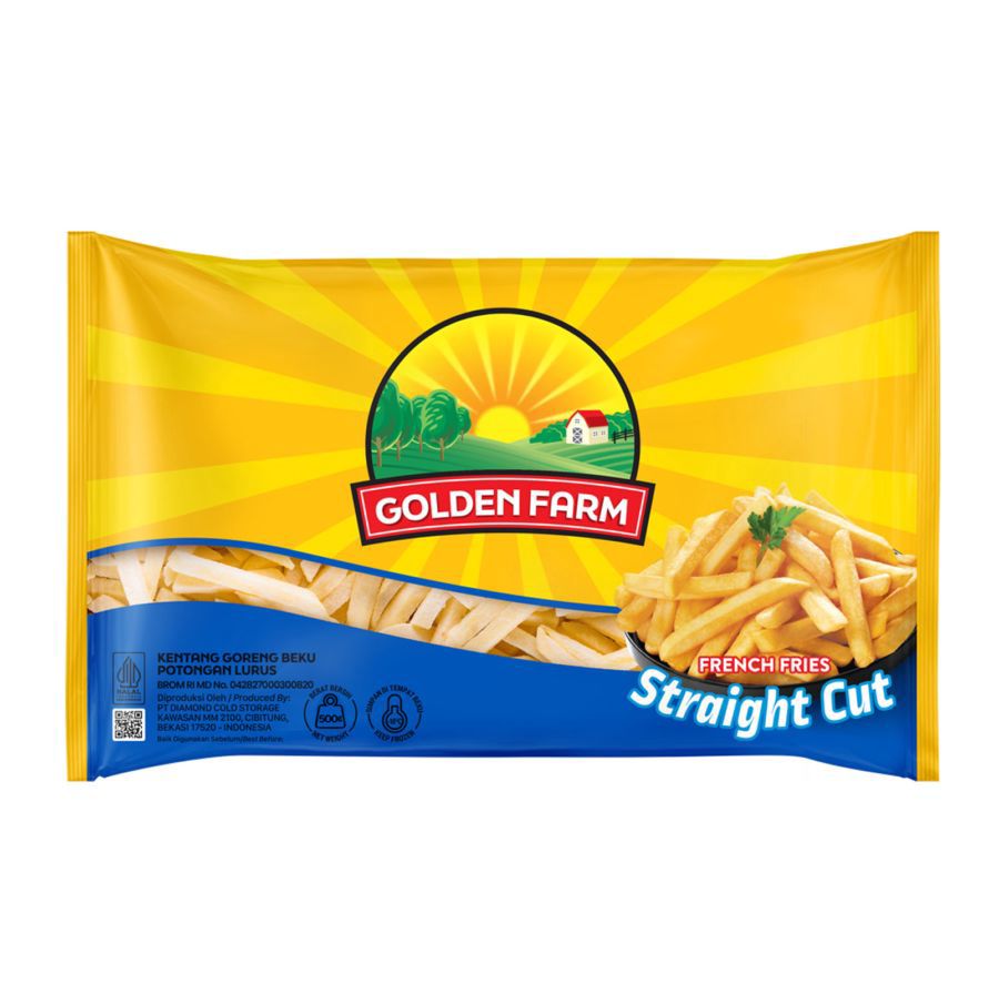 Golden Farm French Fries Straight Cut 500gram