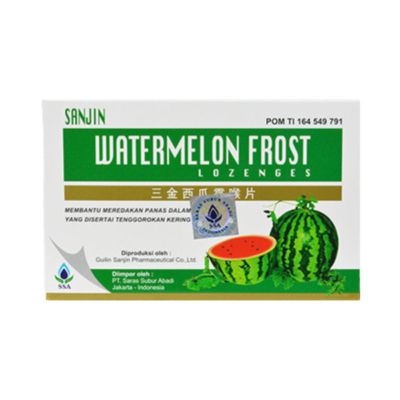 Sanjin Watermelon Frost Permen Pelega Tenggorokan