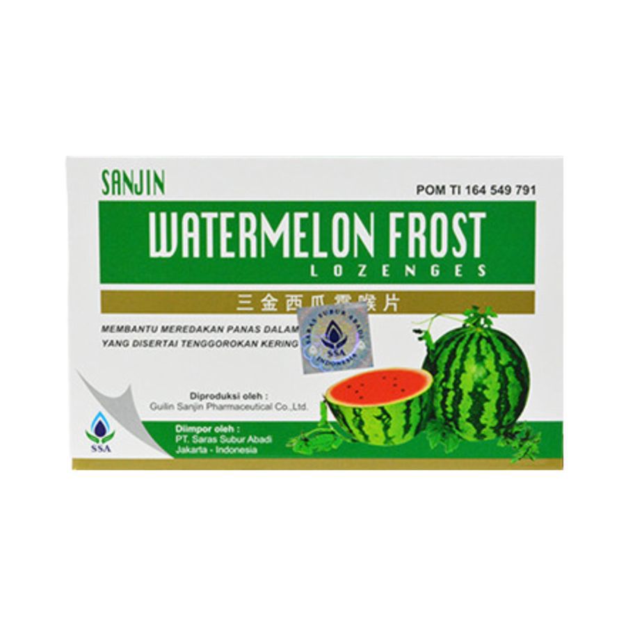Sanjin Watermelon Frost Permen Pelega Tenggorokan 12tablet