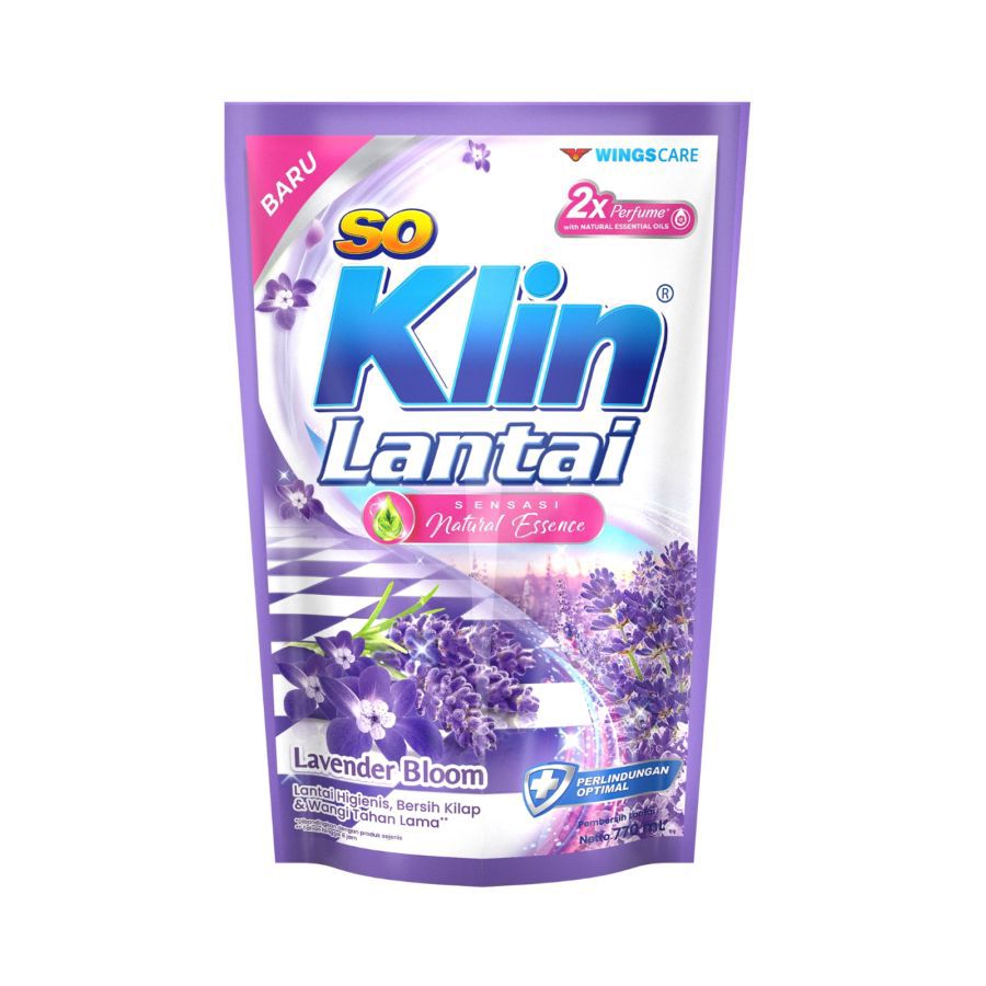 SoKlin Lavender Bloom Pembersih Lantai Pouch 770ml