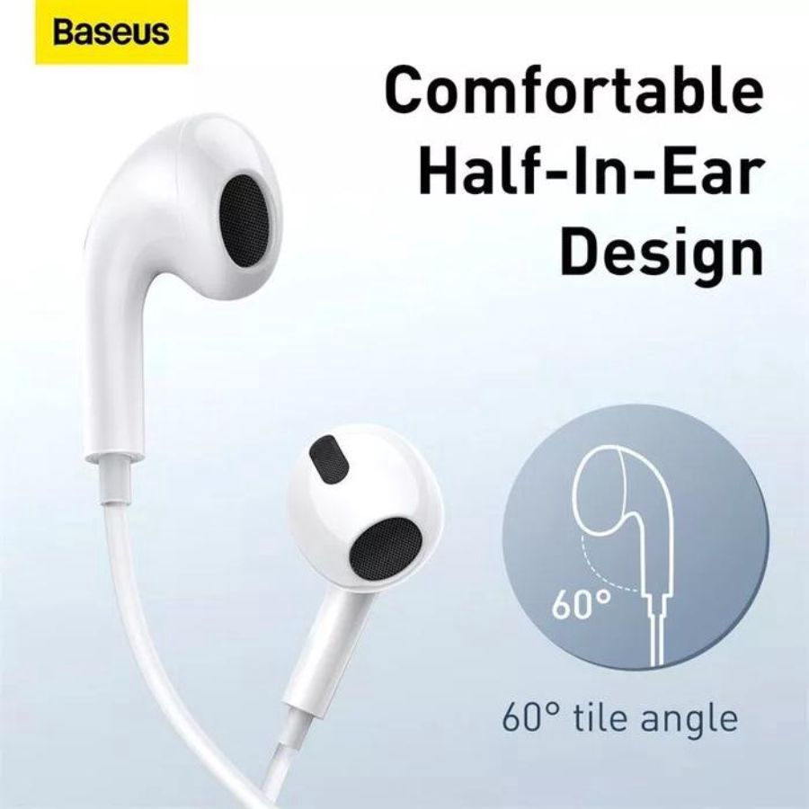 Baseus Encok 3.5mm lateral in-ear Wired Earphone H17 White 1pcs