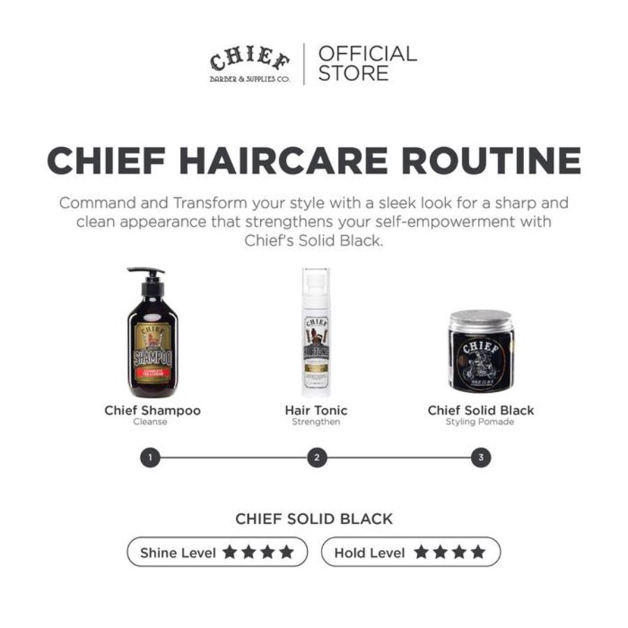 Chief Solid Black Water Based Pomade