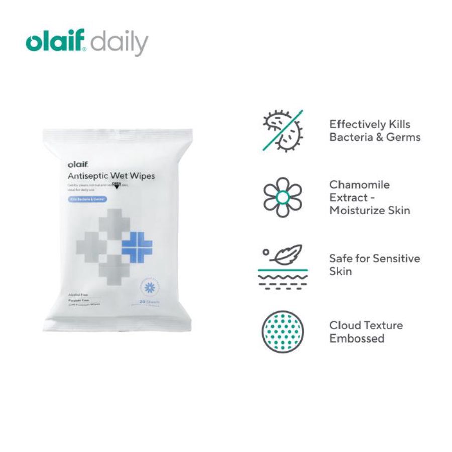Olaif Antiseptic Wet Wipes 20sheets