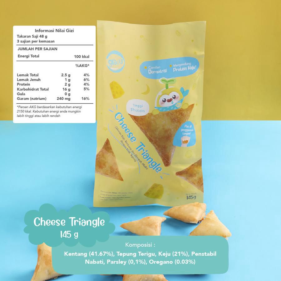 Grouu Finger Food Cheese Triangle Snack Bayi 145gram
