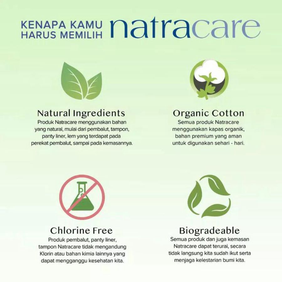 Natracare Cotton Tampons Super Pembalut Kewanitaan 16pads