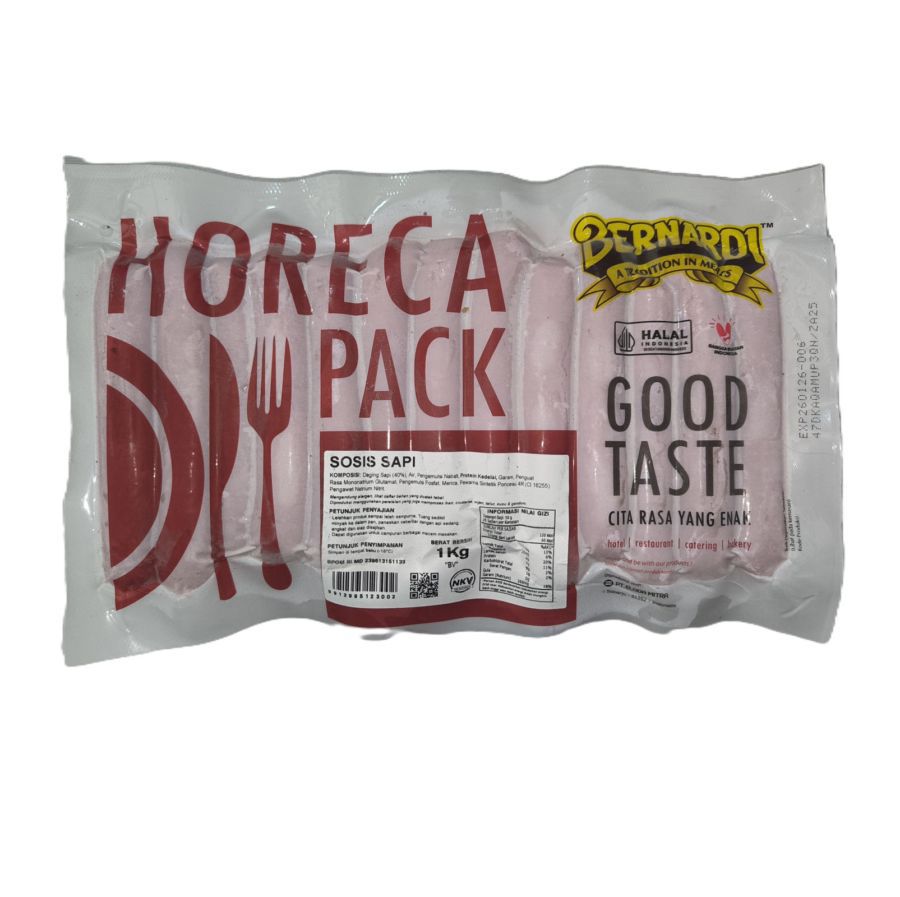 Bernardi Horeca Pack Sosis Sapi BV 1pcs 1kg