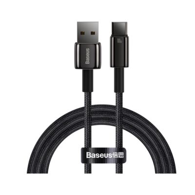 Baseus Tungsten Gold Fast Charging Cable USB to Type-C 100W 2m Black